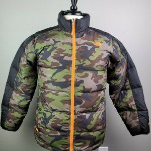The North Face Aconagua Camo 550 Fill Insulated Down Jacket Boys Large 14/16